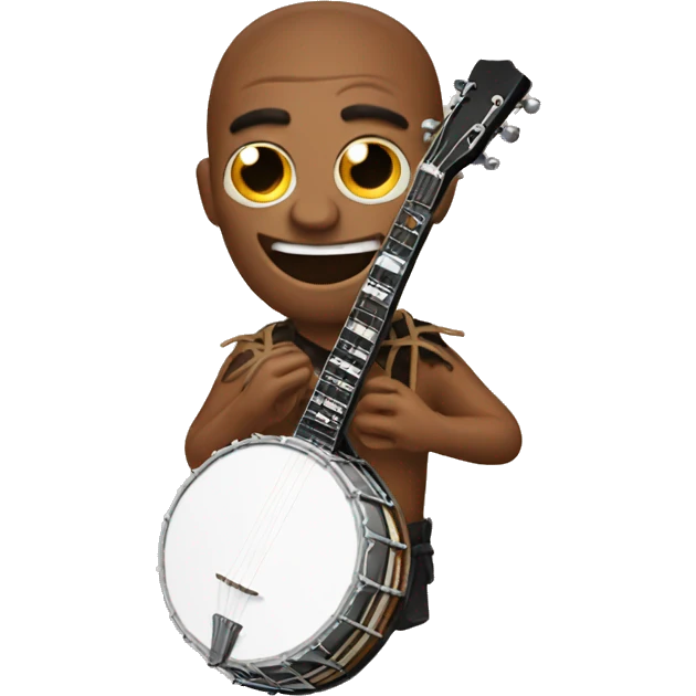 Banjo with a spider on it  emoji