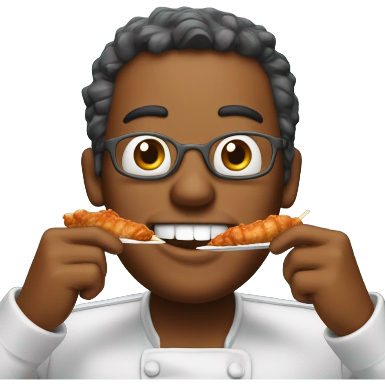 Bill eating wings  emoji
