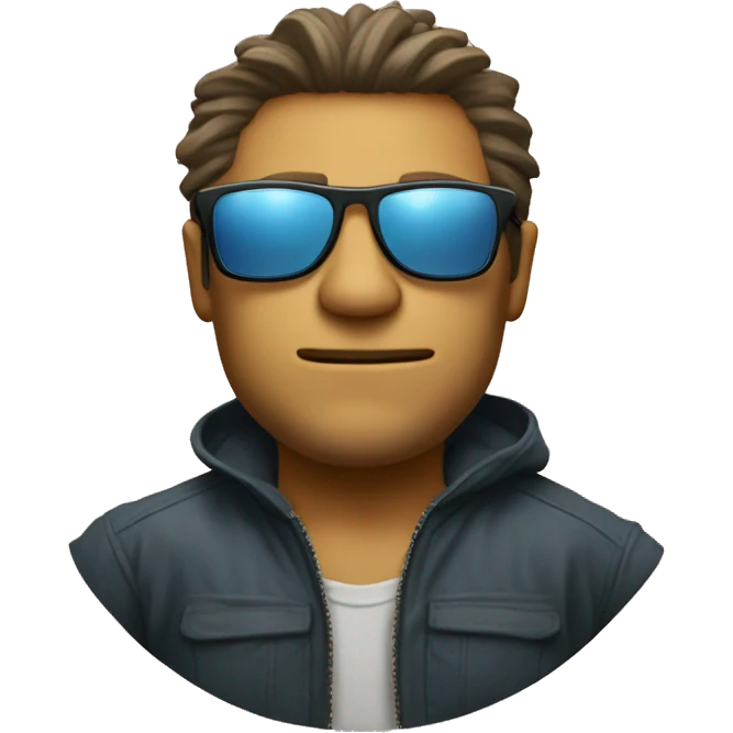Giga Chad with sunglasse emoji