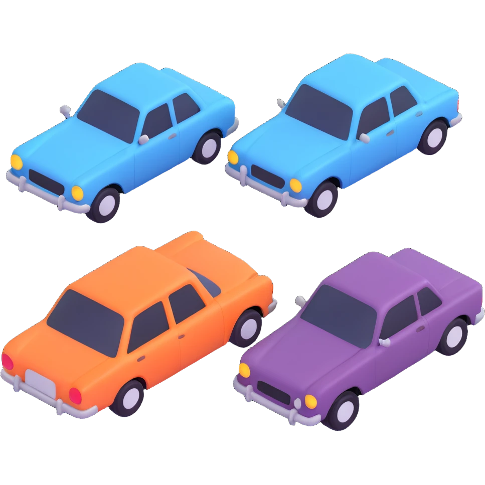 four cars together emoji