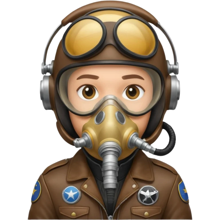 pilot with oxygen mask emoji