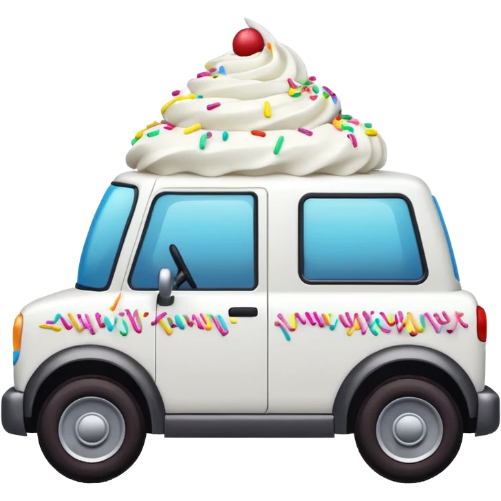 Happy cupcake was driving a Cybertruck emoji
