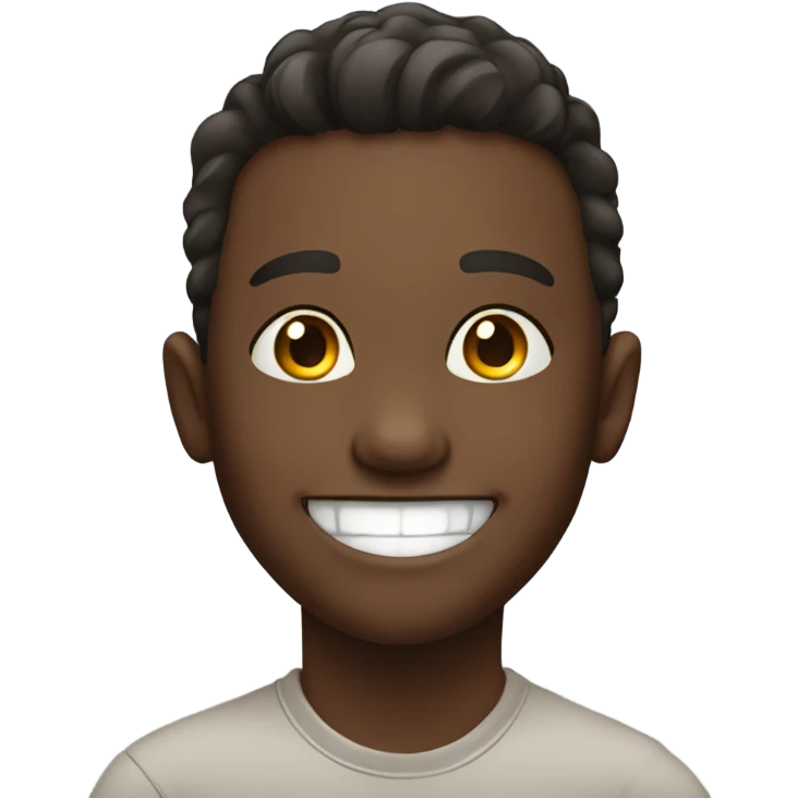 happy boy smiling at viewer emoji
