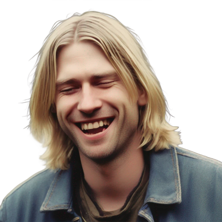 kurt cobain laughing out loud emoji