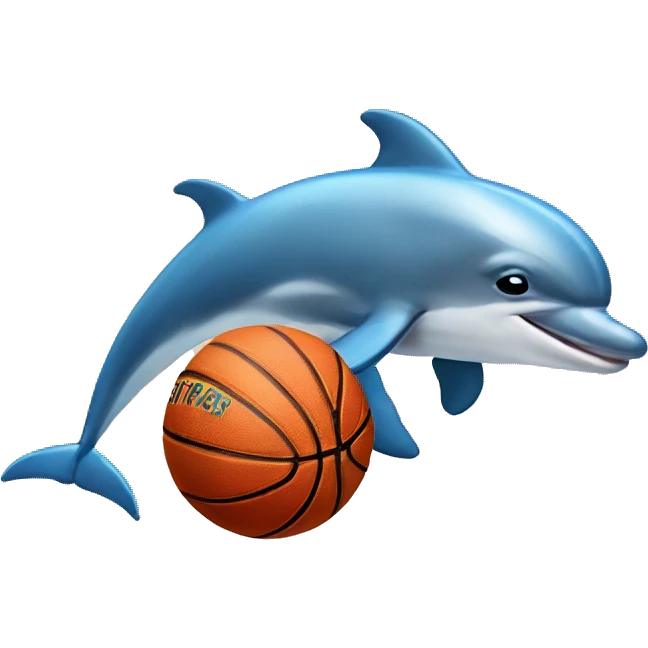 dolphin playing basketball emoji