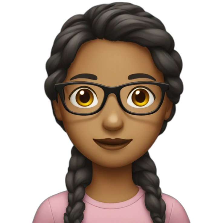 A girl with glasses emoji