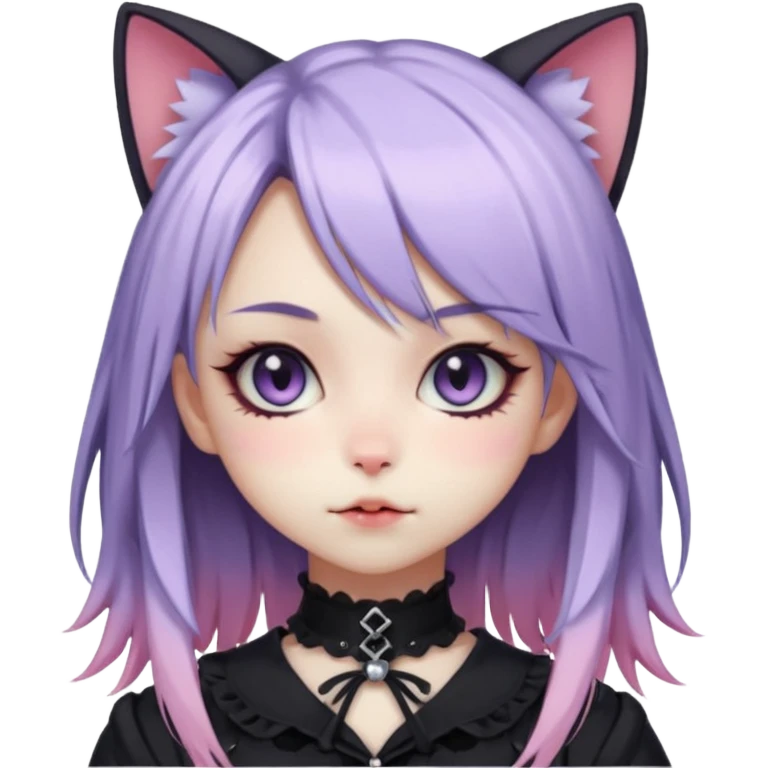 Gorgeous Edgy Kawaii Lolita Gradient Beautiful Anime Emo CatLady emoji