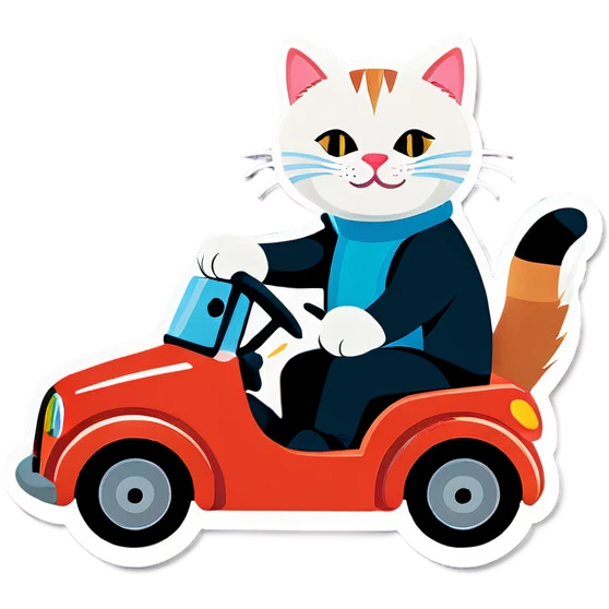 Cat driving  emoji