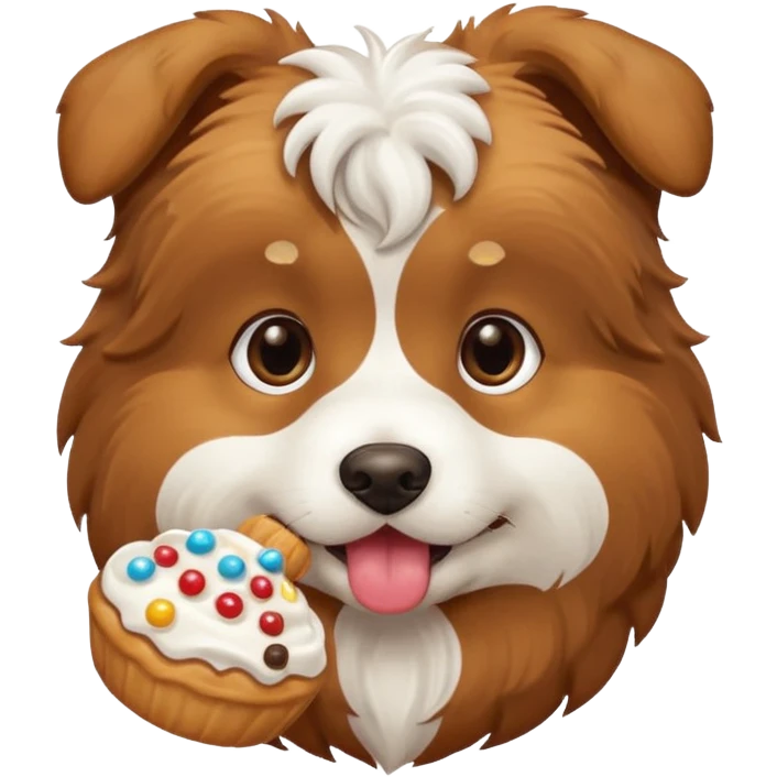 Dog with loukoum emoji