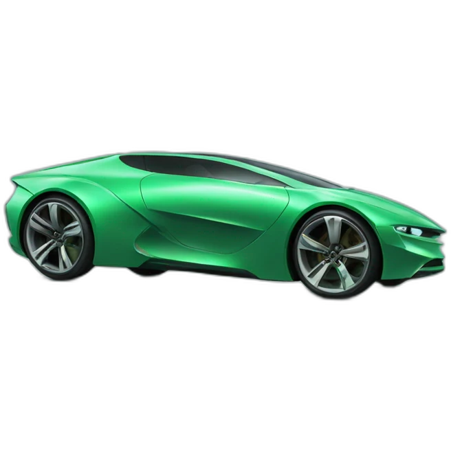 futuristic car green emoji