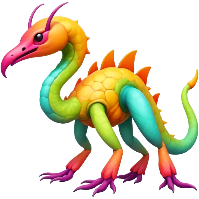Randomly-colored Fakémon-creature emoji