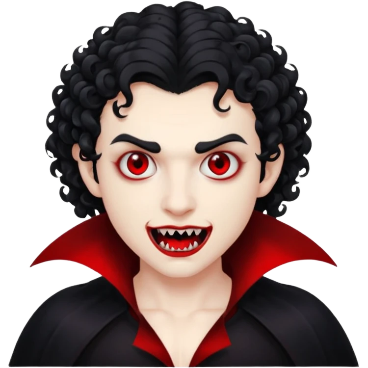curly hair a picture of me as a vampire emoji