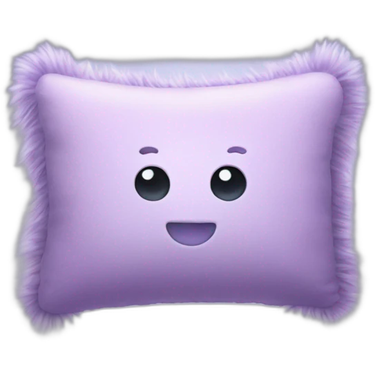Fluffy light violet pillow emoji