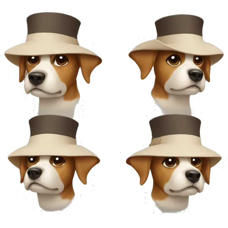 dog wearing a hat  emoji