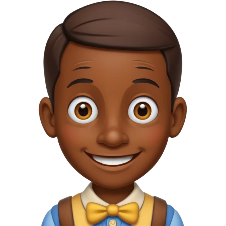 dark-skinned Pinocchio emoji