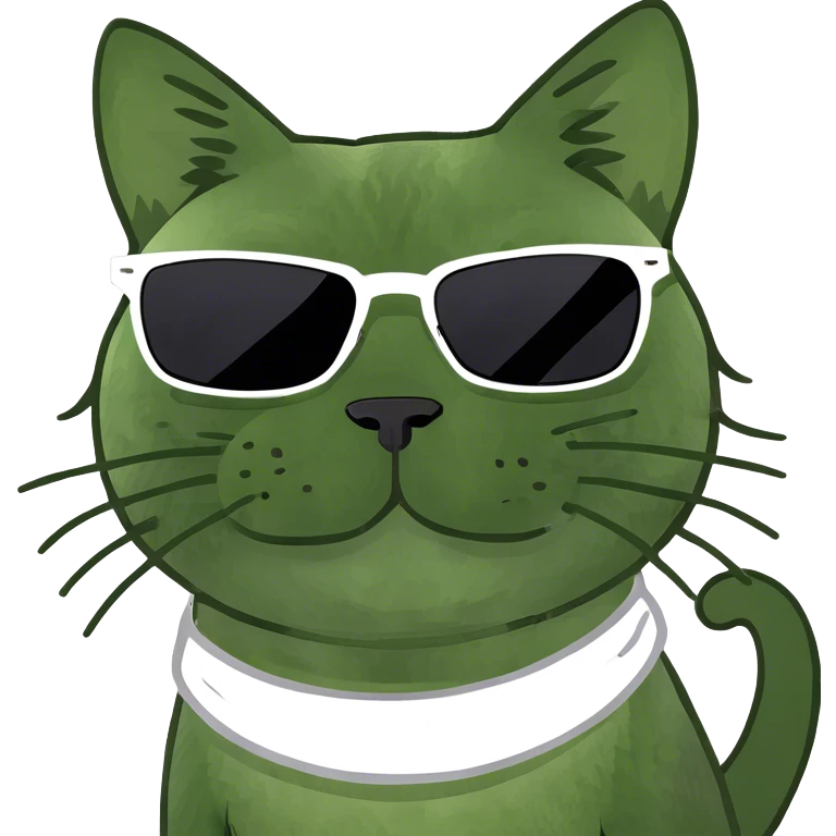 Cat with sunglasses emoji