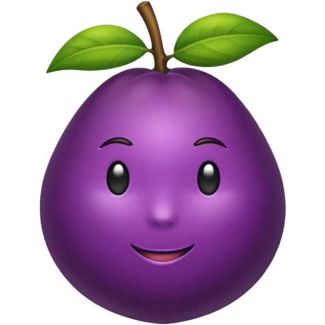 mangostán con sombra suave, simple, brillante, sin texto emoji
