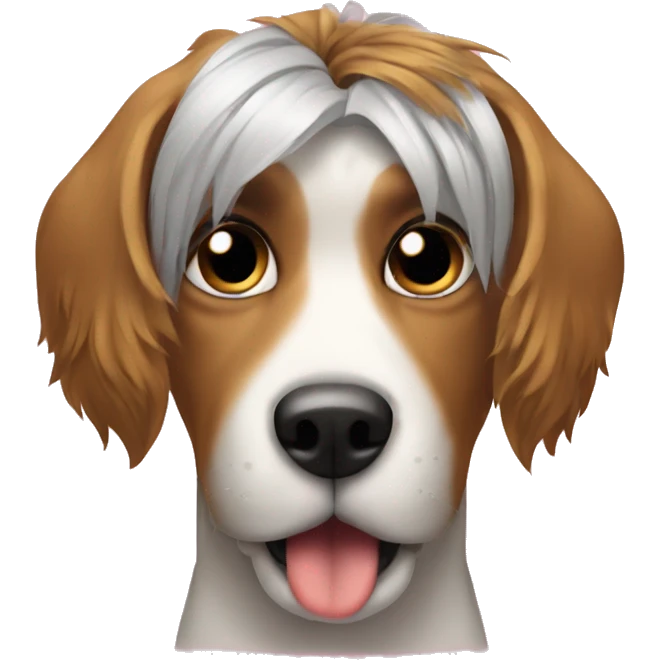 Dog getting a hair cut  emoji