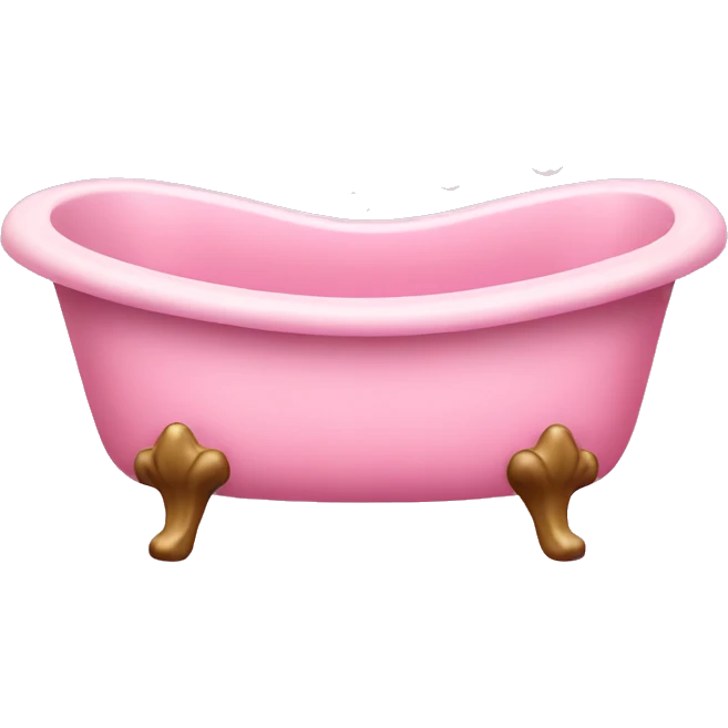 pink victorian bath tub with bubbles emoji
