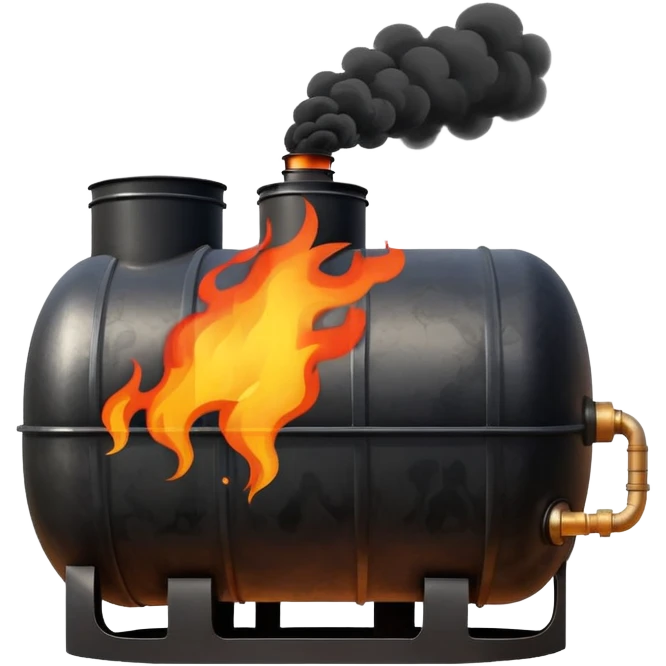 burning oil tank emoji
