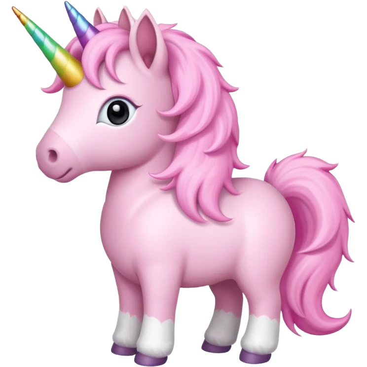 unicórnio rosa pastel fofo emoji