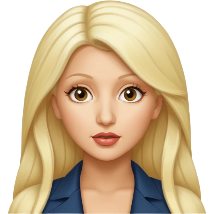 Christina Aguilera with long blonde hair emoji