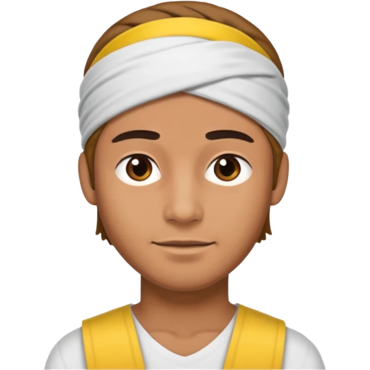 necesito una cara de un hombre con una vincha emoji
