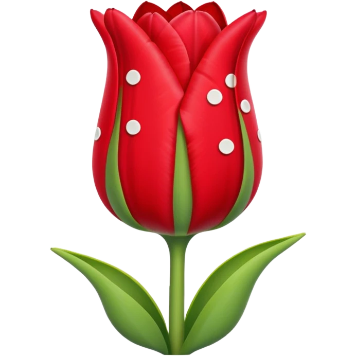 Tulip dotted art with only white dots not any of the colour and only white background and make tulips uth black dots  small size emoji