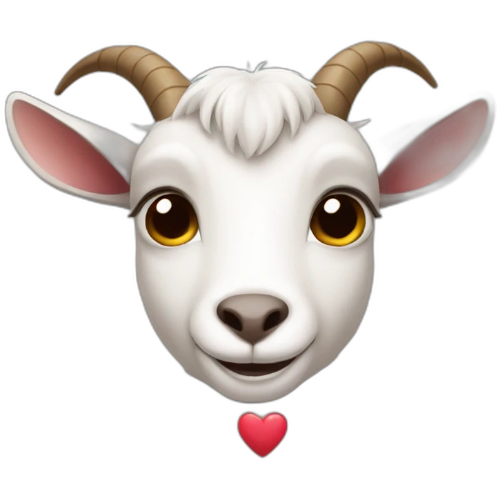 Goat with Hearts in its eyes emoji