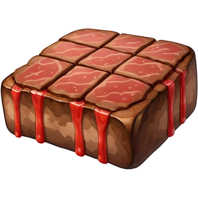Minecraft steak emoji