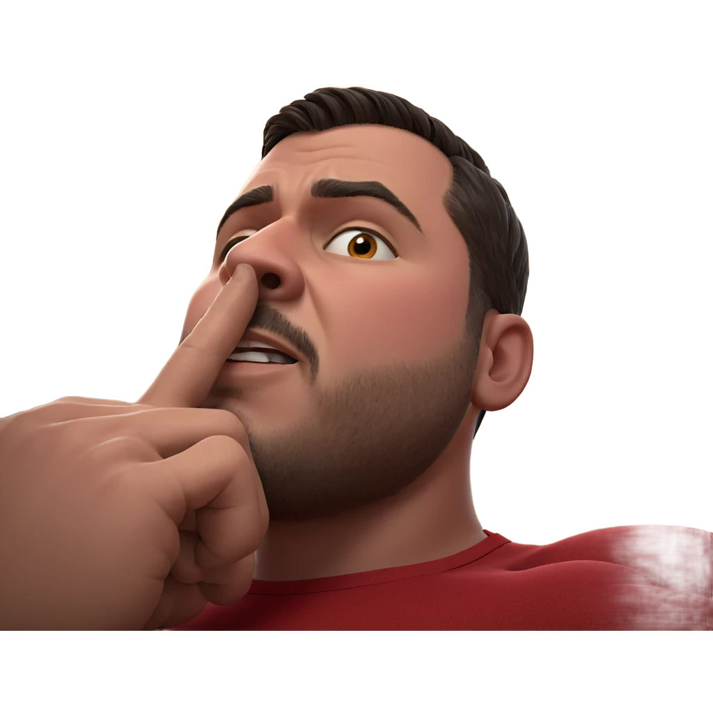 muscular male in red shirt emoji