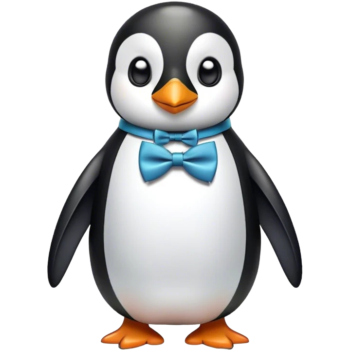penguin with a bow emoji