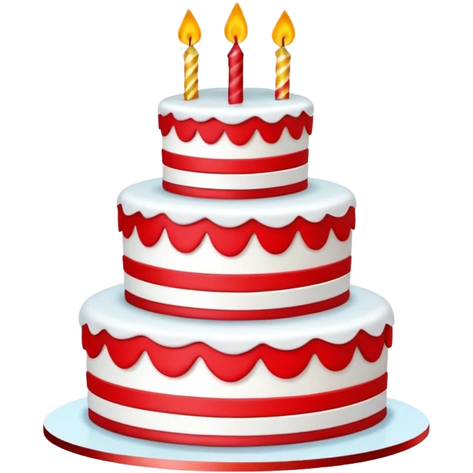 red birthday cake emoji