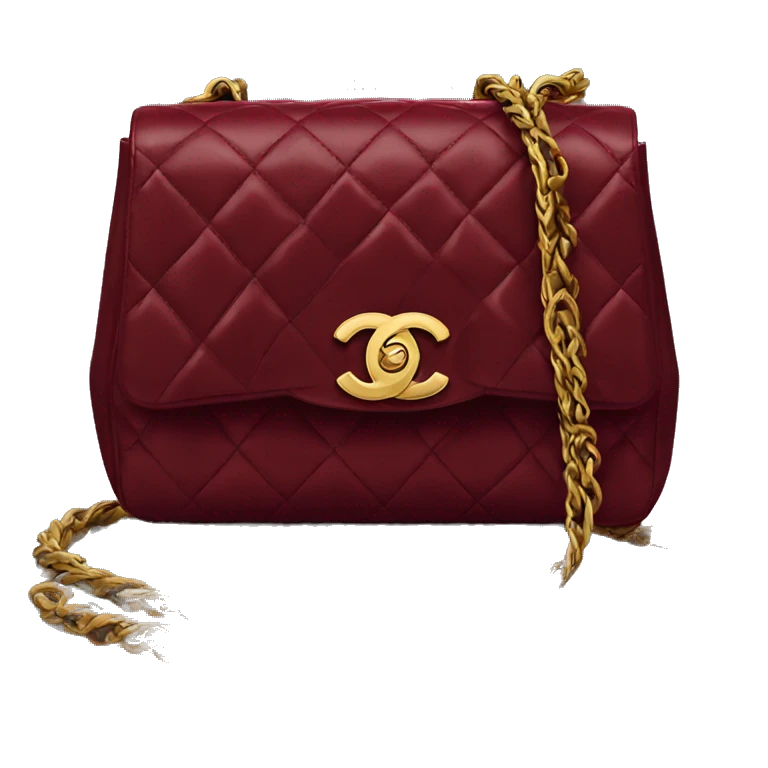 Chanel Dark red bag emoji