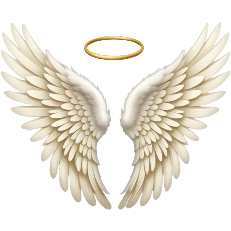 Angel wings beige  emoji