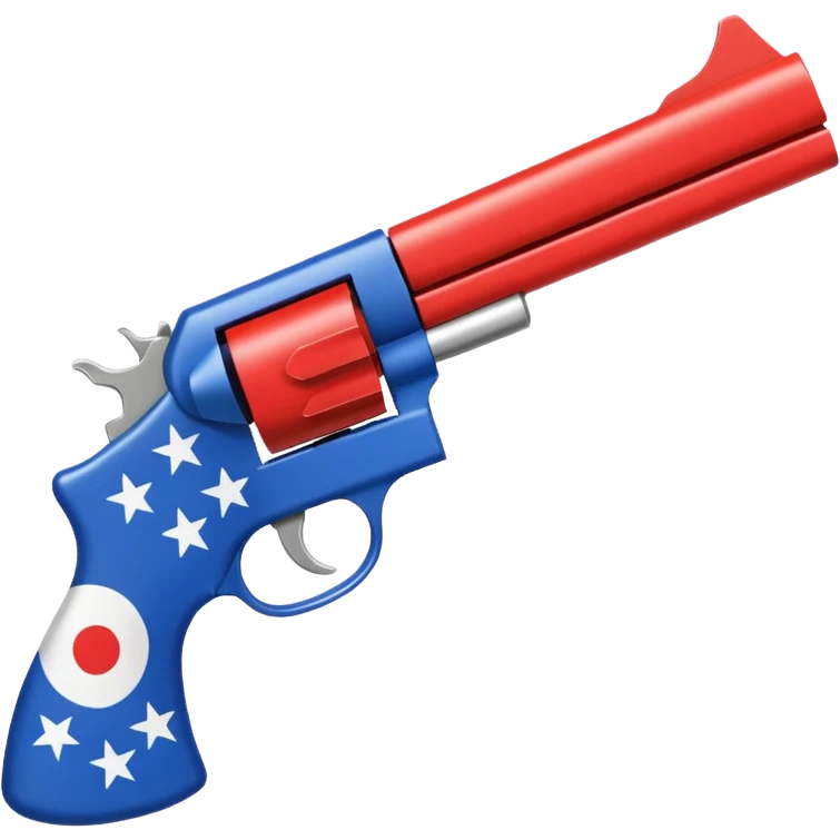 Gun shooting a bang flag emoji