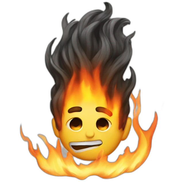 hair on fire emoji