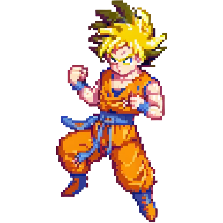 Goku action pose, throwing a punch emoji