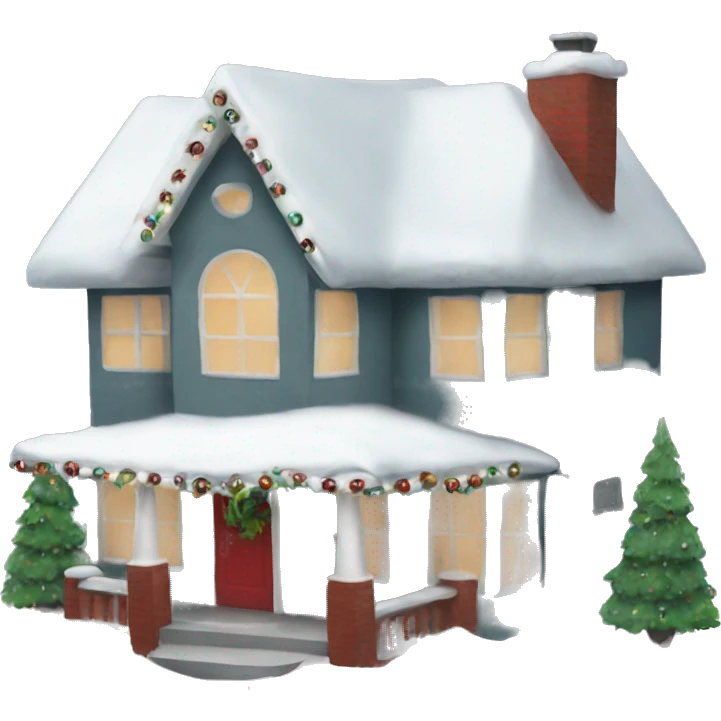 christmas house emoji