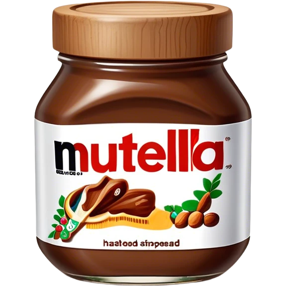 Nutella Glas with a Wood lid emoji