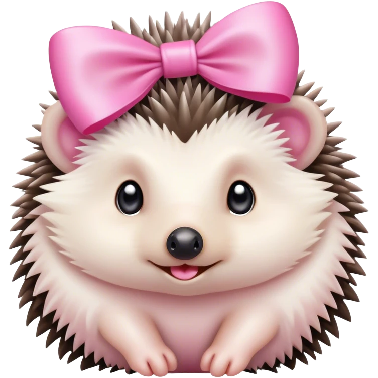 hedgehog with a pink bow emoji