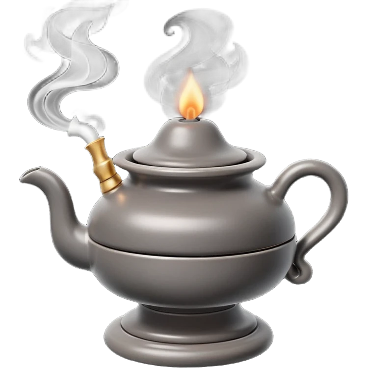 подставка под благовония где стоит и тлеет конус и дым стелиться на подставке emoji