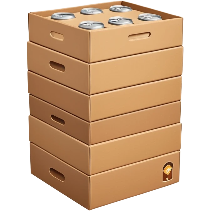 stack of many beer boxes emoji