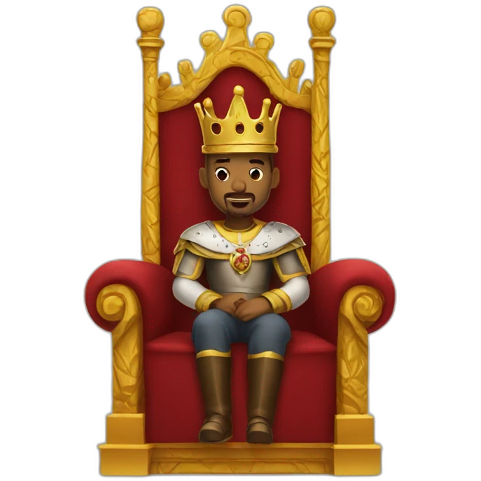 king sitting on a throne emoji