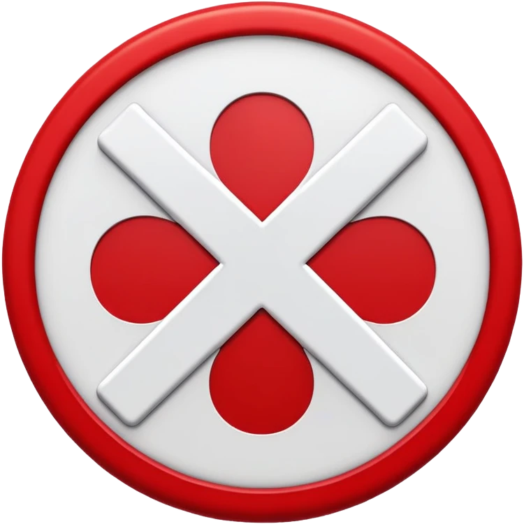 white x in a red circle emoji