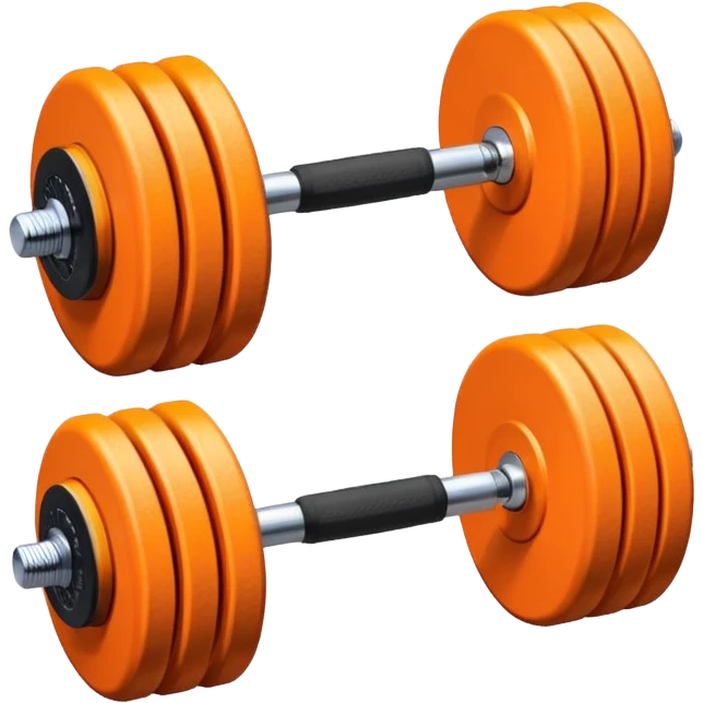 orange barbell dumbell emoji
