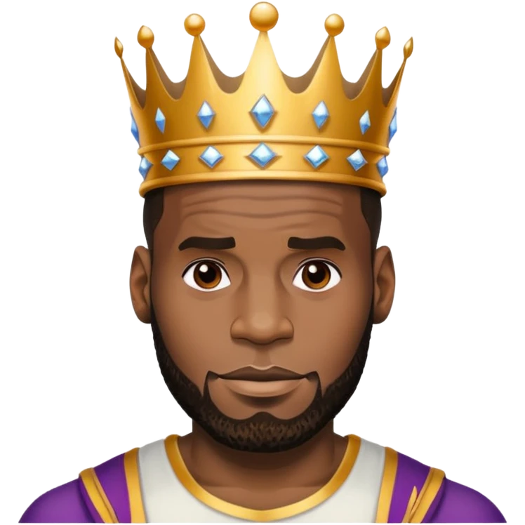 LeBron with crown emoji