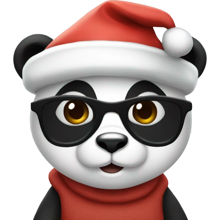 Santa panda emoji