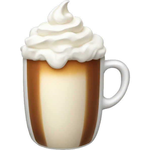 Hot drink with whipped cream emoji