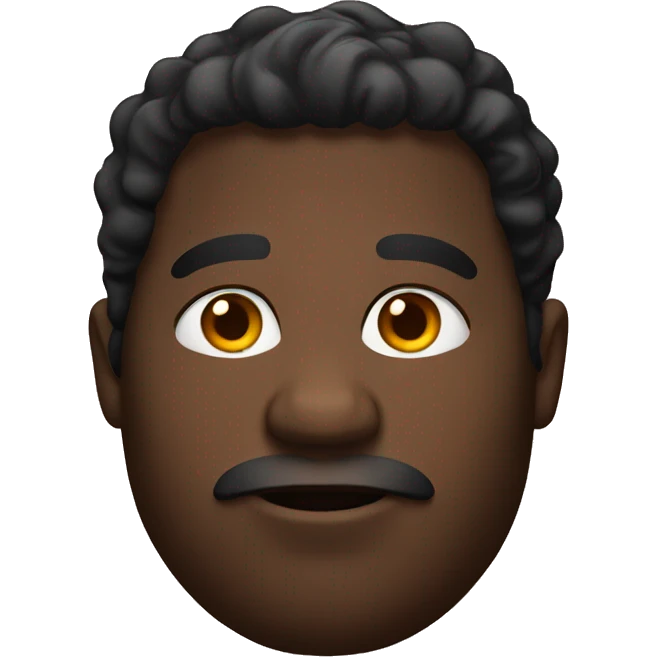 a black fat guy  emoji